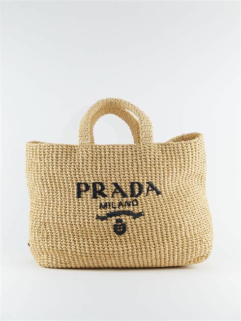 prada raffia beach tote bag|prada large raffia tote.